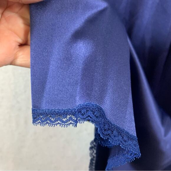 Vintage Vanity Fair Slip Dress Sz 36 Purple Y2K 90s Babydoll Fairy Grunge‎ Long - Picture 6 of 14